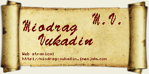 Miodrag Vukadin vizit kartica